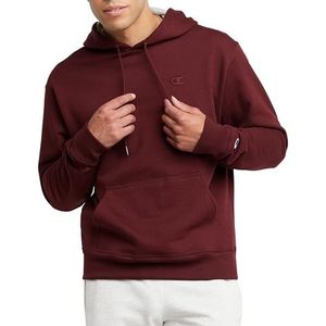 Champion Heren Powerblend Fleece Hoodie, C-logo, Kastanjebruin C Logo, S