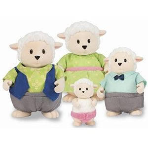 Snipadoodles Schapenfamilie – 5st speelgoedset met miniatuur dierfiguren en verhalenboek – dierenspeelgoed en accessoires voor kinderen vanaf 3 jaar.