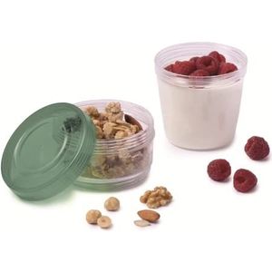 Snips Koelbox voor yogurt, granen, fruit, gerecycled kunststof, 0,5 l, meerkleurig, groot