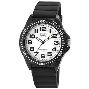 Q&Q Analoog digitaal horloge voor heren, automatisch, met niet-toepasbare armband, S7230977, Meerkleurig, Strepen