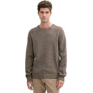 TOM TAILOR heren trui, 36925 - Groen Paars Structuur Tweotone, XXL