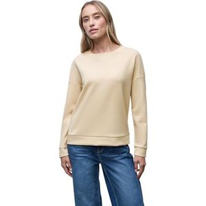 Street One Dames Shirt met geribd detail in Beige, in size: 34