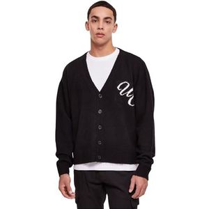 Urban Classics Initials Cardigan Sweatshirt voor heren, zwart, S