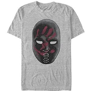 Marvel Unisex Falcon and The Winter Soldier-L MASK Organic Short Sleeve T-Shirt, Melange Grey, XL, grijs (melange grey), XL