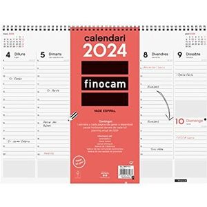 Finocam - Spiraalonderlegger, weekoverzicht, verticaal januari 2024 - december 2024 (12 maanden) Catalaans