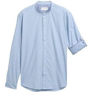 TOM TAILOR heren overhemd, 37882 - Blue Petrol Square Dobby, XXL