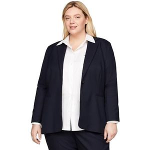 Tommy Hilfiger Dames blazer Curve elegant, blauw (Desert Sky), 46, Blauw (Woestijnhemel), 72