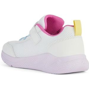 Geox J Sprintye Girl B Sneakers voor meisjes, Wit Multicolor, 35 EU