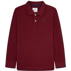 Pepe Jeans Thor Ls Poloshirt voor dames, rood (burgundy), 8 Jahre