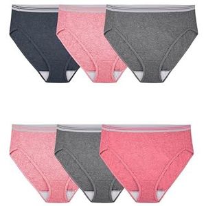 Fruit of the Loom Damesslips, Groot formaat - 6 stuks - heidemix., 45