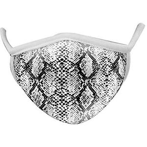 Wild Republic Wild glimlacht volwassen gezichtsmasker, herbruikbaar gezichtsmasker, wasbaar gezichtsmasker, half gezichtsmasker, slangenprint ontwerp