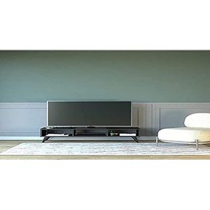 Homemania TV-kast Manolya, modern, met planken, voor woonkamer, zwart van hout, 120 x 35 x 40 cm
