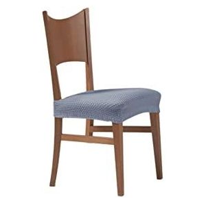 Zebra Textil - Z51 - Stretch spandex Jacquard eetkamerstoel stoelhoezen, uitneembare wasbare anti-stof eetkamerstoel zitkussen hoezen, (maat 45x45 cm.), kleur lichtblauw