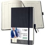 Weekagenda Sigel Conceptum - A5 zwart 192 blz. 80 g 2022