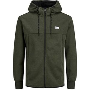 JACK & JONES Jcoair Sweat Noos met capuchon en ritssluiting voor heren. Sweatjack, Forest Night, S