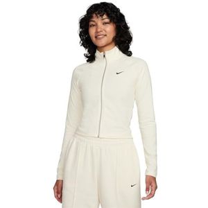 Nike Dames Jacket W Nsw Rib Jacket Gls, Coconut Milk/Black, FZ4636-133, XS
