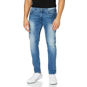 Replay Jeans voor heren Anbass Slim-Fit met Power Stretch, middenblauw 009, 28W x 32L