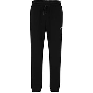 HUGO Drasilia Relaxed-Fit joggingbroek voor heren, van katoen met handgeschreven logo, zwart 1, XS