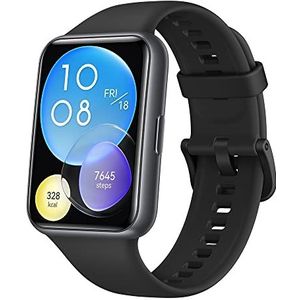 HUAWEI Watch FIT 2 Smartwatch, 1,74'' HUAWEI FullView-display, Bluetooth-oproepen, gezondheidsbeheer, lange batterijduur, geanimeerde snelle trainingen, SpO2-detectie, Zwart