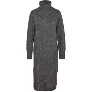 Nmviola L/S Rolneck Knit Dress Fwd Noos, dark grey melange, M