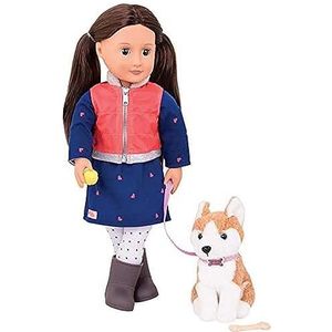 Our Generation BD31201C1Z - Pop met hond 46 cm - Leslie