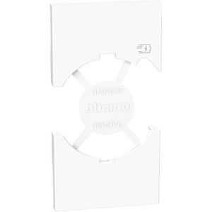 BTICINO Living Now KW68 Beschermhoes voor Italiaans Schuko-stopcontact P40 + USB-oplader type C, eenvoudig aan te brengen afdekking, innovatief design, Made in Italy, 2 modules, wit