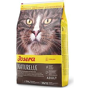 JOSERA Naturelle (1 x 400 g) | graanvrij kattenvoer met matig vetgehalte | ideaal voor gesteriliseerde katten | Super Premium droogvoer voor volwassen katten | 1 stuk verpakt
