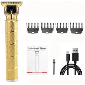 Smart-J Barber Master Precisie-baardtrimmer voor heren, ultrascherpe messen, oplaadbare accu met 40 minuten looptijd, 4 afstandskamen, multi-style-snijkoppen, complete set