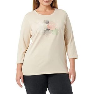 s.Oliver Women's 120.10.202.12.130.2109571 T-shirt, Taupe Placed Print, M