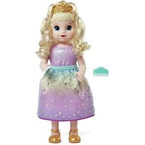 Baby Alive Prinses Ellie pop groeit!, 45 cm grote pop die spreekt en groeit, blond haar, voor kinderen, vanaf 3 jaar