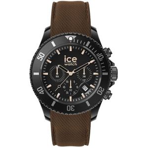 Ice-Watch - ICE chrono Black brown - Zwart horloge voor heren met siliconen band - Chrono - 020625 (Large)