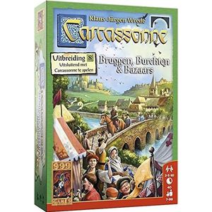 999 Games Carcassonne: Bruggen, Burchten en Bazaars - Bordspel - 7+ - Nieuwe versie - 2-5 spelers - 40 minuten speeltijd