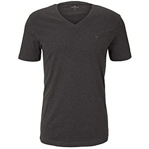 TOM TAILOR Uomini Basic T-shirt 1026632, 11086 - Dark Grey Melange, XXS