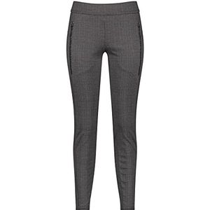 GERRY WEBER Edition Dames slim fit broek, grijs/zwart opdruk, 46