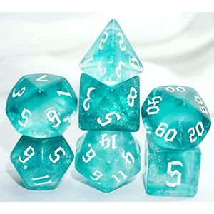 Dice4friends DIC37358 dobbelstenen set Galaxy: Aquamarijn (7) dobbelstenen