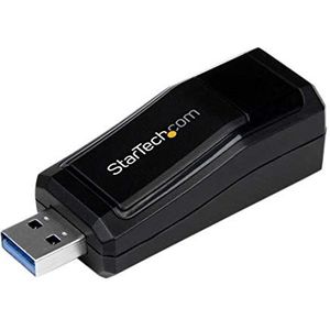 StarTech.com USB 3.0 naar Gigabit Ethernet Lan Adapter - 10/100/1000 NIC netwerkadapter - USB SuperSpeed naar RJ45 stekker/bus - zwart