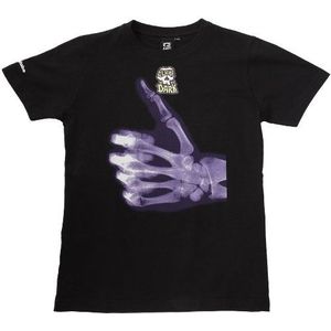 Globe Boys X-Ray T-shirt voor jongens, zwart, fluorescerende opdruk, 14 jaar