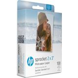 HP Sprocket Premium zink fotopapier met zelfklevende achterkant, 2x7,6 cm (100 vellen) compatibel met HP Sprocket fotoprinters