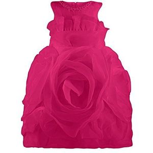 Feestelijke jurk, kostuum voor meisjes van rozen, chiffon, roze, mt. 104/110 (etiket 110)