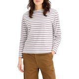 Dockers Dames Tees Boatneck Tee, Toadstool Stripe, L