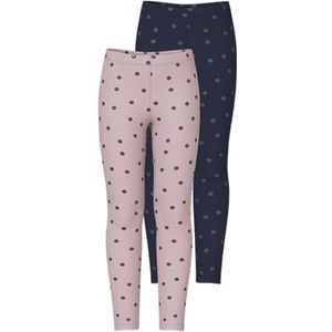 NAME IT - NKFVIVIAN - Leggings - Marine/Aubergine/Pruim/Zilver - 2 Pack