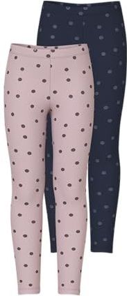 NAME IT - NKFVIVIAN - Leggings - Marine/Aubergine/Pruim/Zilver - 2 Pack