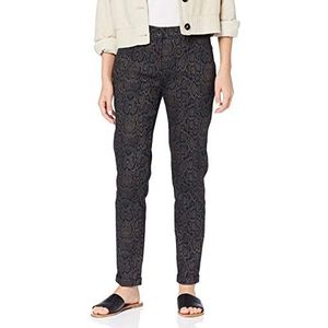 BRAX Maron Snake Jacquard Slim Fit Moderne broek voor dames