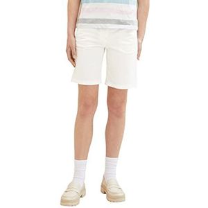 TOM TAILOR Dames 1036867 Bermuda Shorts, 10315-Whisper White, 34, 10315 - Whisper White, 34