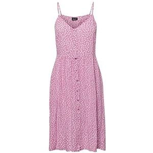 Pieces Dames PCTALA Slip Dress NOOS BC jurk met bandjes, Violet/AOP: DOT, L, paars/aop:dot, L