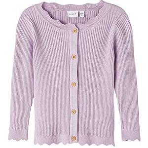 Name It Meisjes NMFJUMILLE LS Knit Card Gebreide jas, Bright White, 56, wit (bright white), 92 cm