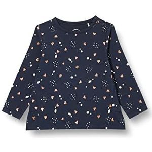 s.Oliver Junior Baby Girls shirt met lange mouwen met ruches, Dark Blue, 80