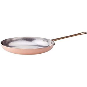 Pentole Agnelli Aluminium Straight Frying Pan 5 mm. Thick with Cool Handle, Diameter 28 cm.
