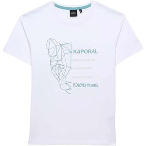 Kaporal, T-shirt, model OPIK, jongens, wit, 14 A; regular fit, korte mouwen, ronde hals, Wit, 14 Jaren