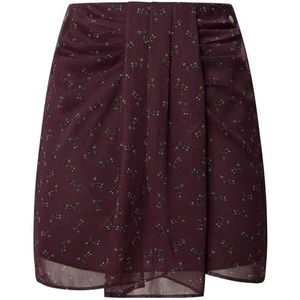 Pepe Jeans Dames BRIGITTE rok, rood (BORDEAUX ROOD), L, Rood (bordeaux rood), L